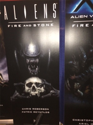 Cover art for Dark Horse's upcoming Aliens - Fire and Stone. Aliens Fire and Stone Covers