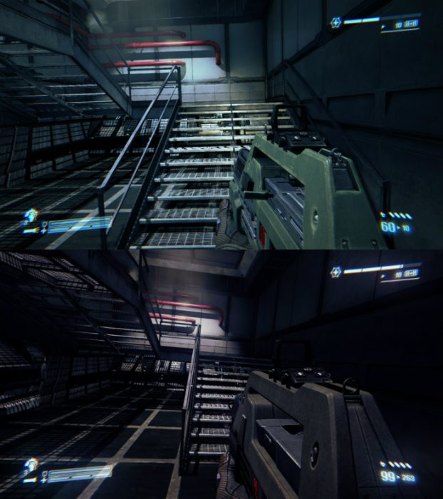 A comparison between the current PC version of ACM on top and the Overhaul Mod below. New Aliens: Colonial Marines Overhaul Mod Released!
