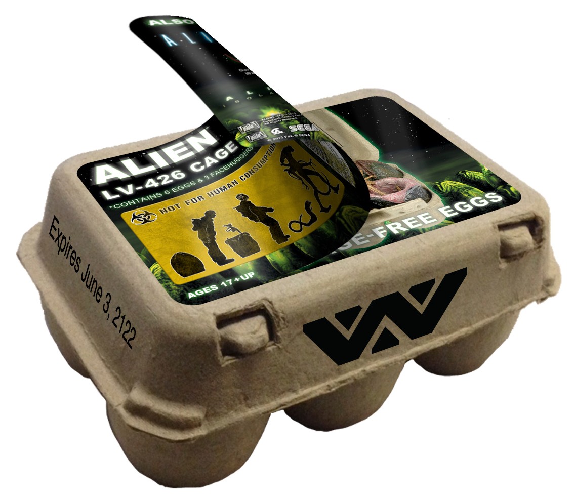 NECA Alien Egg Carton Glow-in-the-Dark Alien Eggs Accessory Pack (4 Pack)  Loot Crate Exclusive