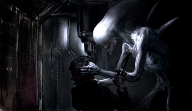 Prometheus briefly explored the concept of a white proto-Alien.  AvPGalaxy Exclusive: The Neomorphs - Alien: Covenant's New Aliens!