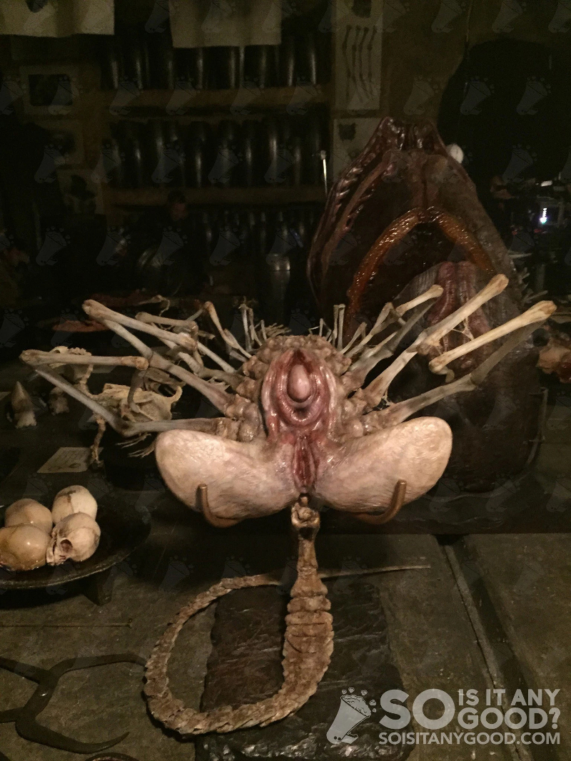 Also on display within David's temple is a facehugger and varying types of eggs. Leaked Alien: Covenant Set Pictures Show Film's New Creatures (And More)