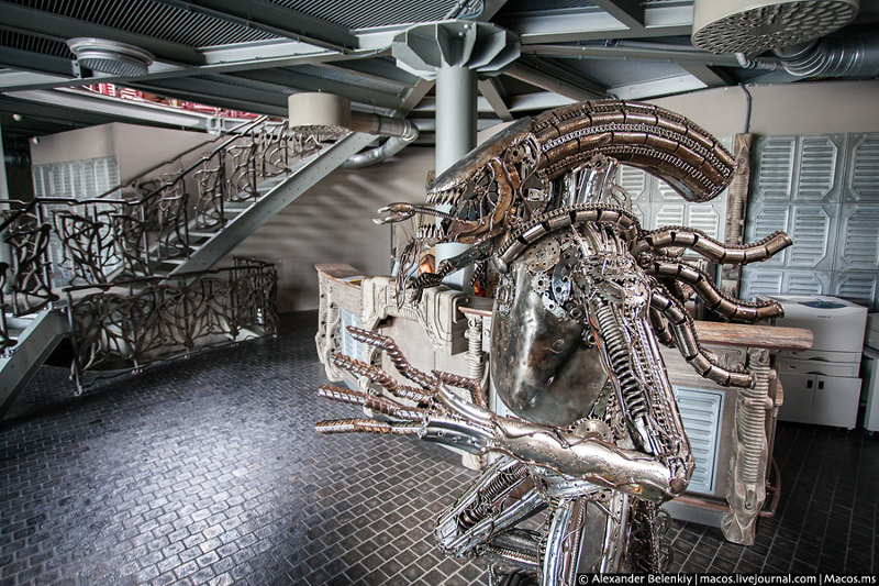 Alvernia Studios is furnished with a metal Alien statue and very Giger-esque designs throughout the building. Photo by Alexander Belenkly.  Harry Gregson-Williams No Longer Scoring Alien: Covenant