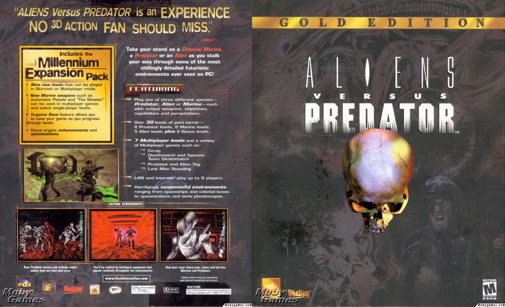 Aliens versus Predator (AvP1) (1999) (Fox, Rebellion) (PC) - AvPGalaxy