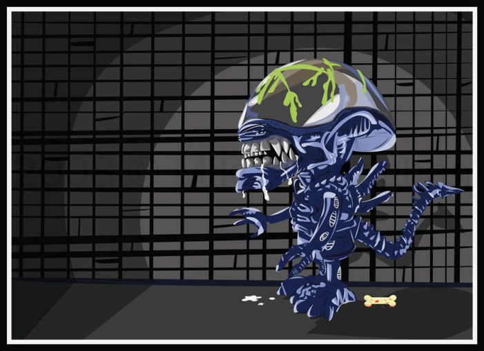 Vector Grid Alien (Mikey)