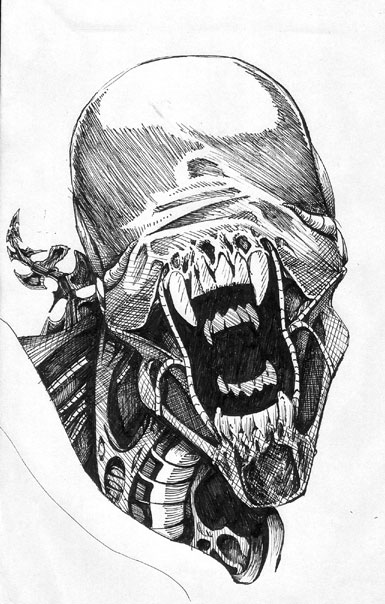Alien Pen Drawing (Chris Beaver)