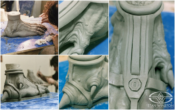 Sculpting Predator’s feet at Stan…
