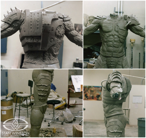 The completed Predator body suit…