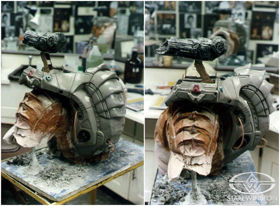 The finished shoulder cannon sculpture…