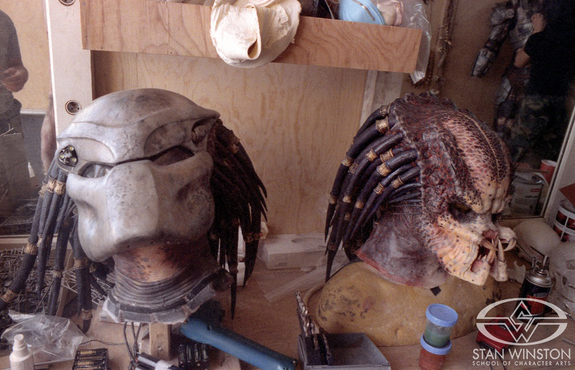 Completed Predator heads, with and…