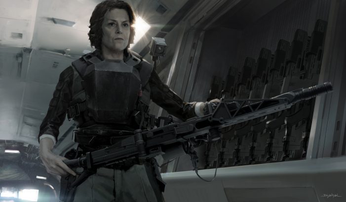 Ripley Arms Up in Dropship (Geoffroy Thoorens)