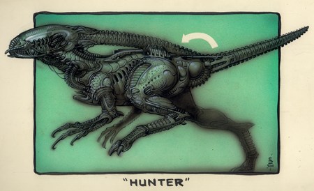  Illustrator William Stout Reveals Early Concept Art for "Predator" including a Gigeresque Design!