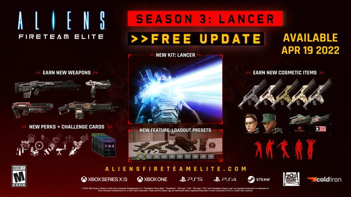  New Aliens: Fireteam Elite Class & Feature Dropping With Season 3 Update on April 19th