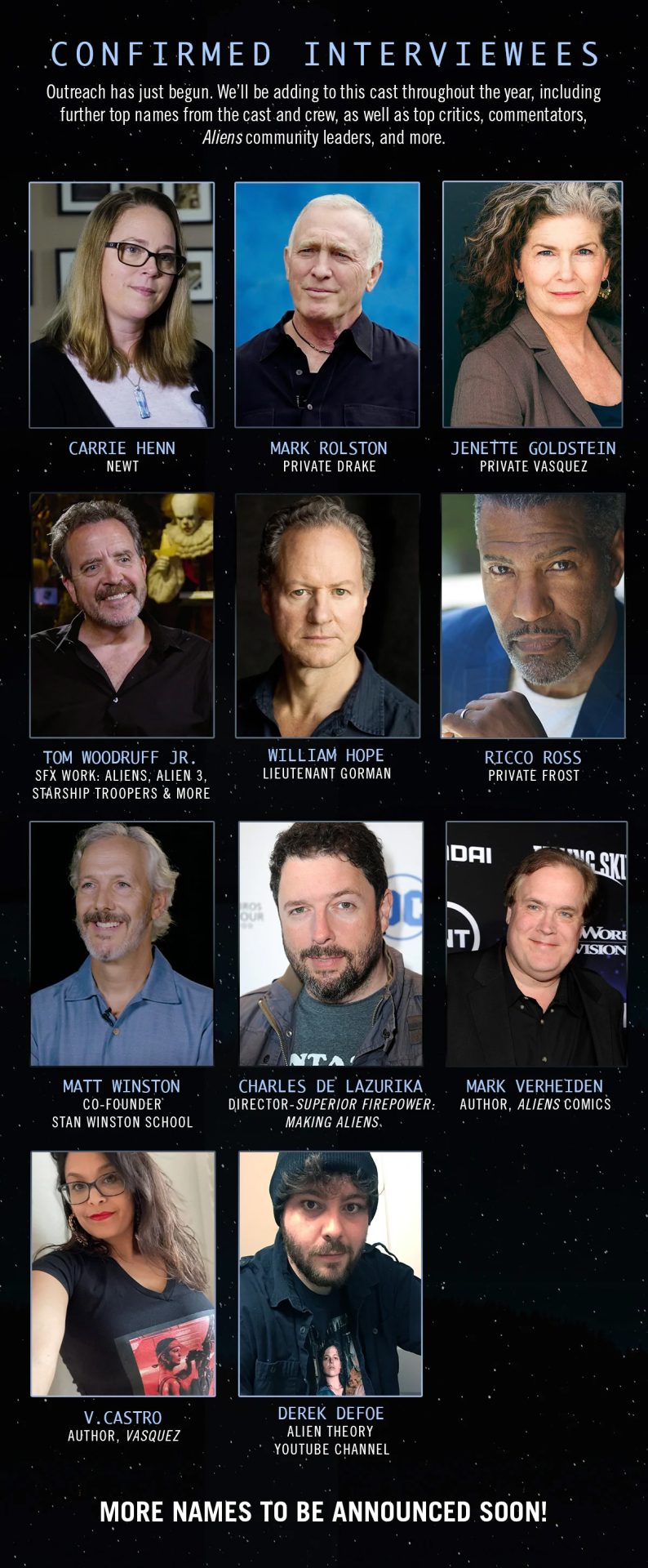  Aliens Expanded Announces Six New Cast Members!
