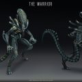 Concept art for Dark Descent's stylized take on the Alien Warrior by Raymond Sebastien.