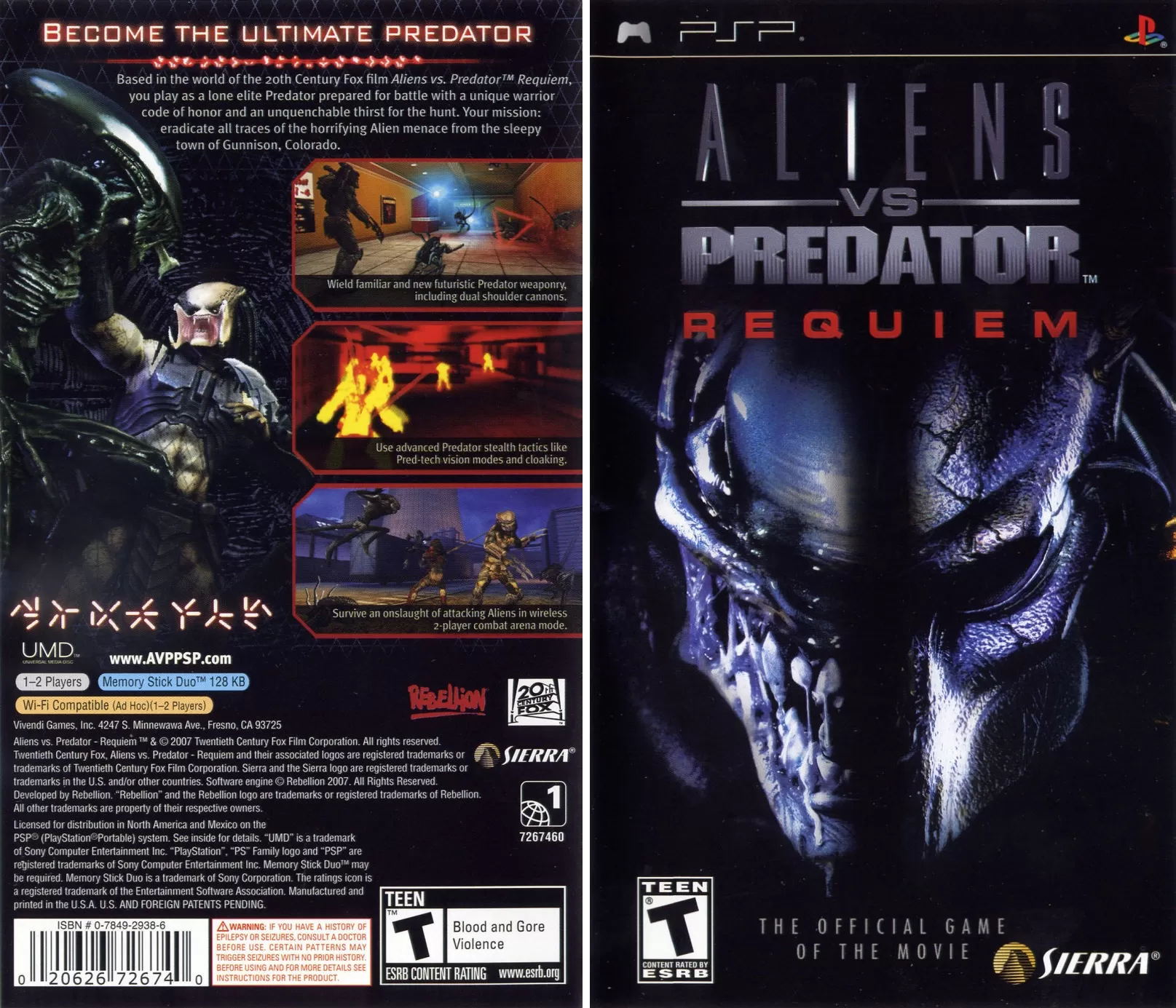 ALIENS VS PREDATOR: REQIUEM [PSP Gameplay] 